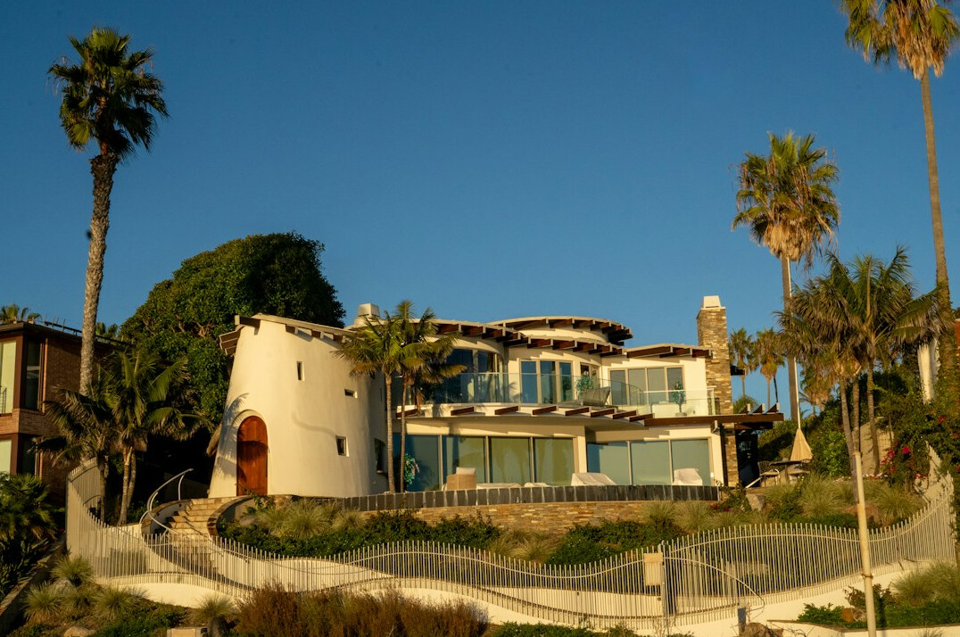 luxury celebrity villa exterior
